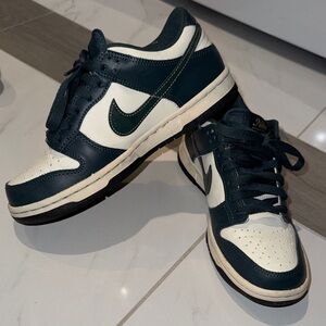 Nike Forest Green and White Athletic Shoes